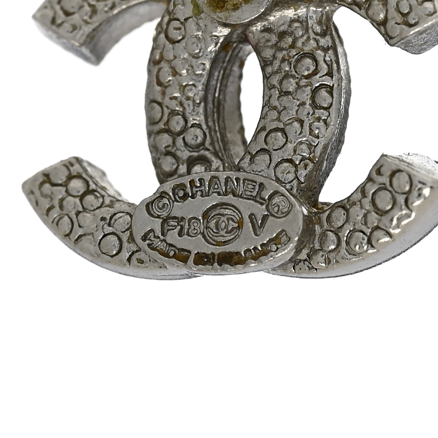 Crystal CC Earrings Silver