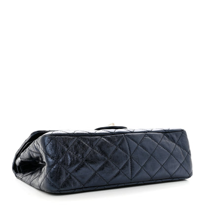 Chanel Metallic Aged Calfskin Quilted 2.55 Reissue 227 Flap Blue 4 of 12