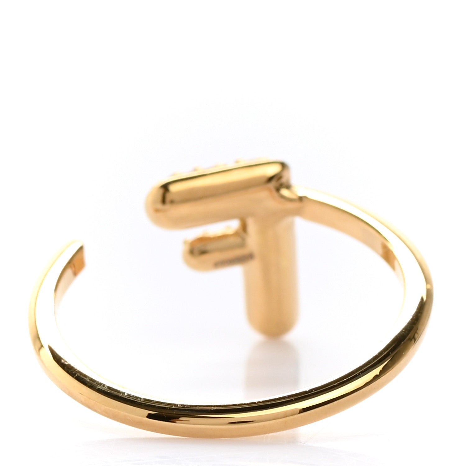 Fendi Metal Crystal F is Fendi Ring 5.5 Gold Silver 6 of 9