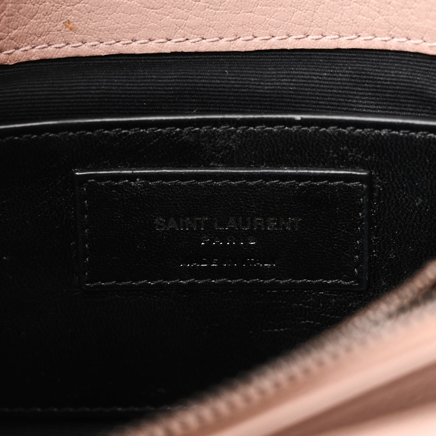Saint Laurent Sheepskin Matelasse Chevron Monogram Medium College Bag Rose Poudre 6 of 10