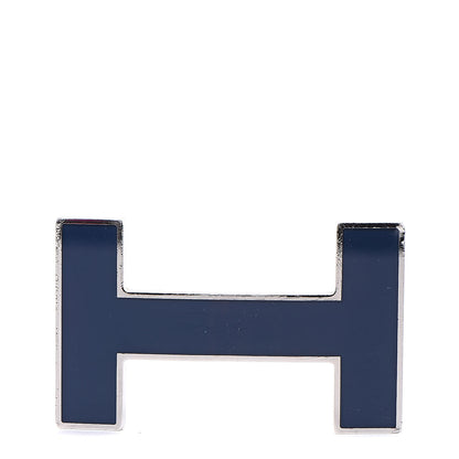 Hermes Enamel Quizz H Belt Buckle Bleu Horizon 1 of 5