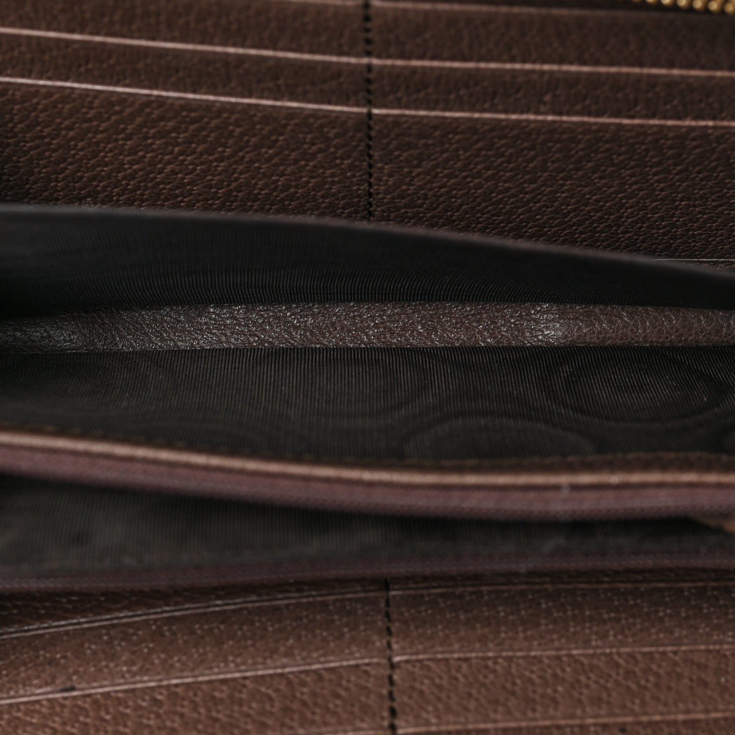 Gucci GG Supreme Monogram Web Ophidia Zip Around Wallet Brown 5 of 7
