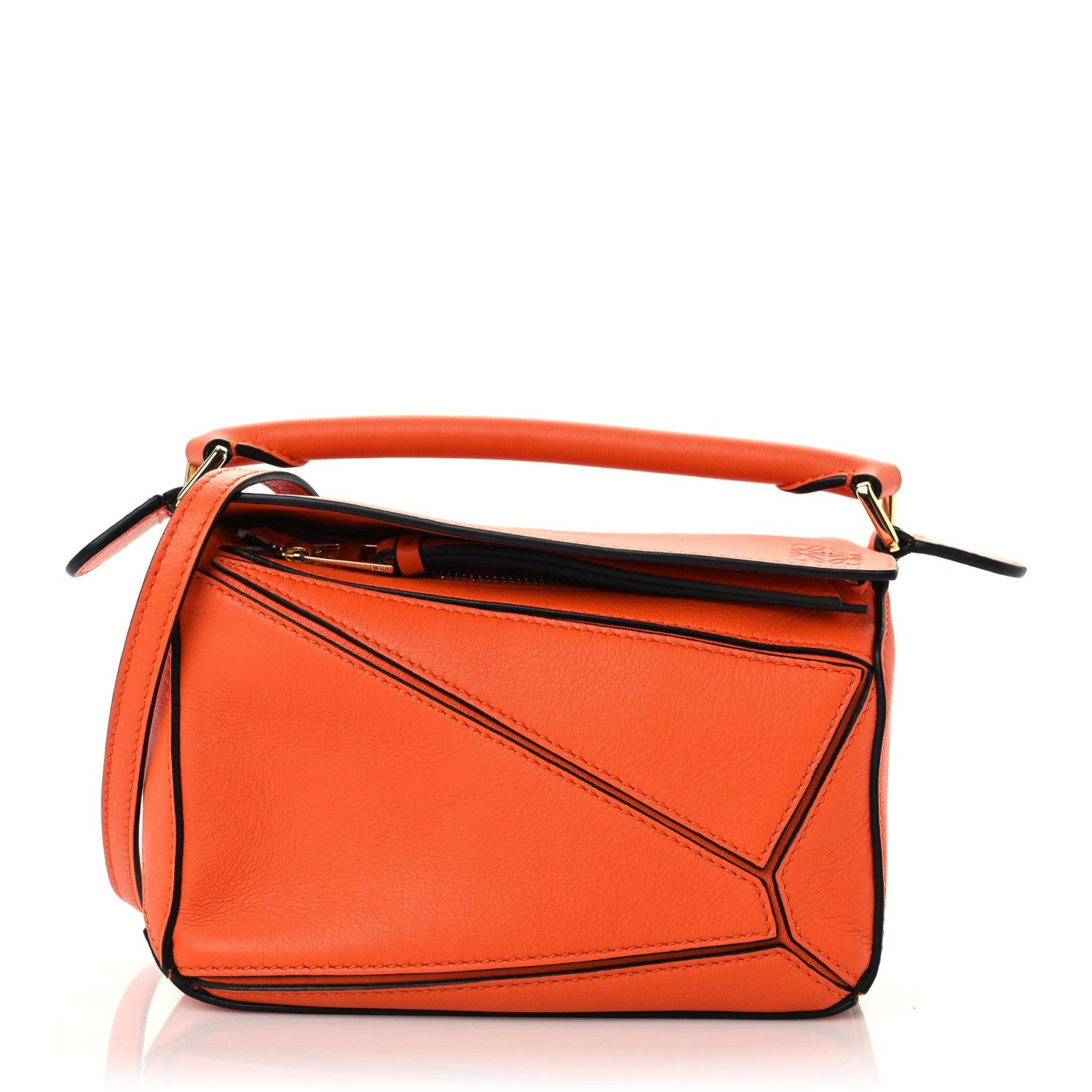Loewe Calfskin Mini Puzzle Bag Orange 1129517 – FASHIONPHILE