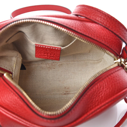Gucci Pebbled Calfskin Small Soho Disco Bag Tabasco Red 7 of 10