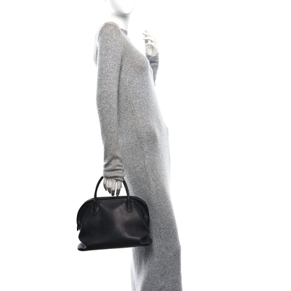 The Row Polished Saddle Calfskin Agnes Bag Black 2 of 9