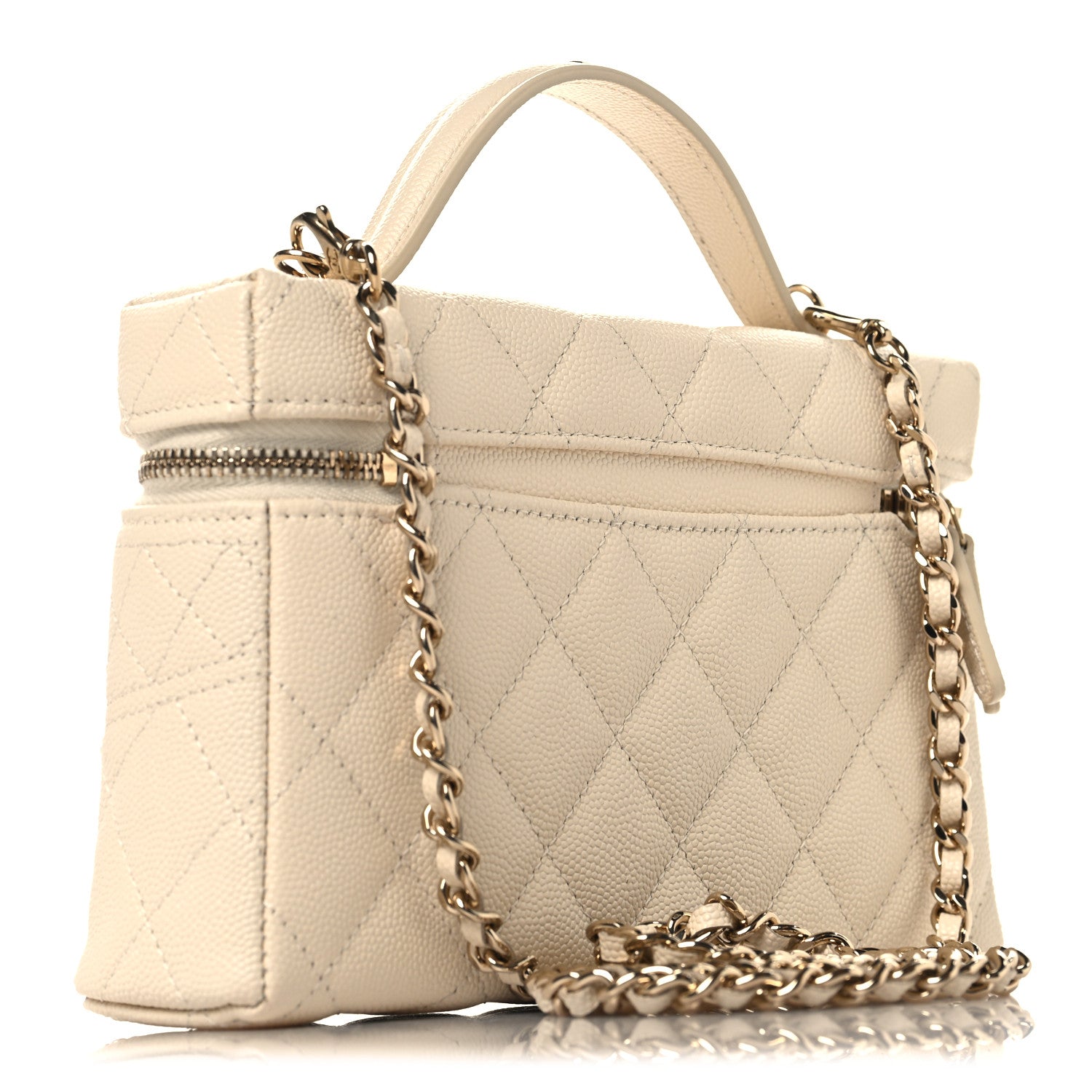 Chanel Caviar Quilted Trendy Handle Slim Vanity Ecru 3 of 10