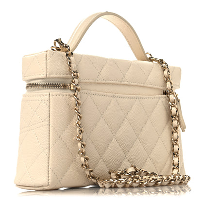Chanel Caviar Quilted Trendy Handle Slim Vanity Ecru 3 of 10