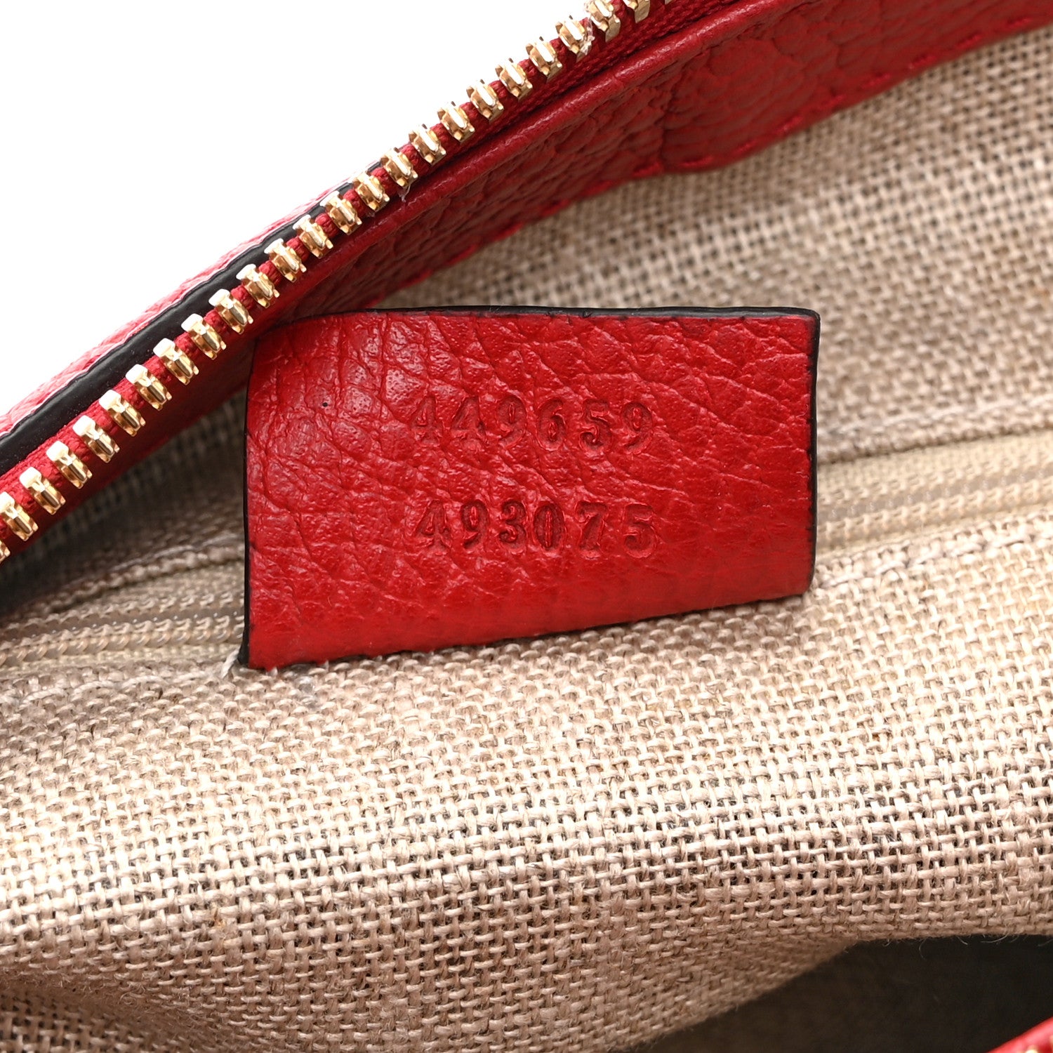 Gucci Dollar Calfskin GG Charm Satchel Red 7 of 11