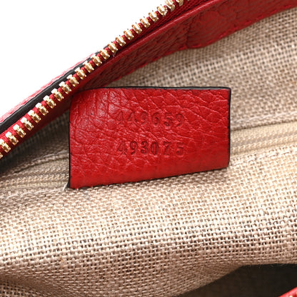 Gucci Dollar Calfskin GG Charm Satchel Red 7 of 11