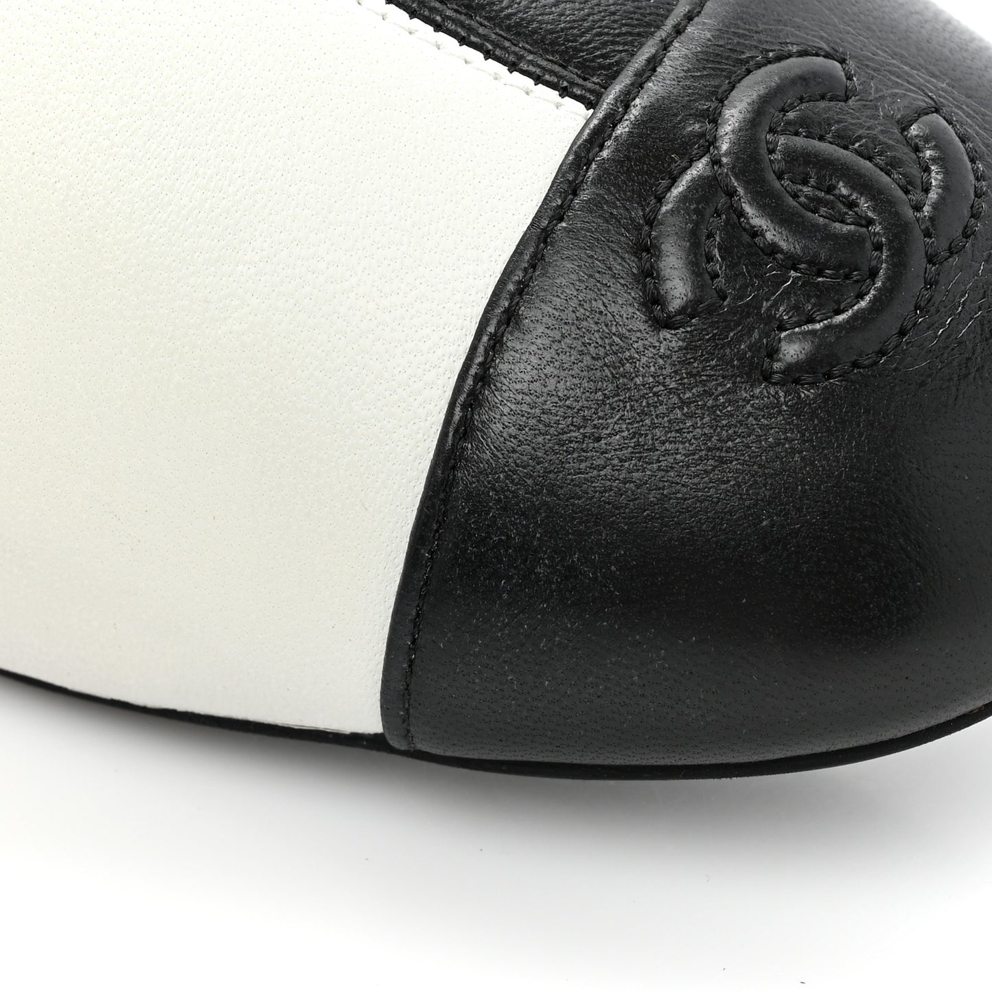 Lambskin Ankle Boots 40 Ivory Black