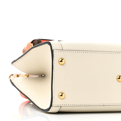 Gucci Wonka Grain Calfskin Mini Diana Tote Bag Mystic White Orange Fluo 9 of 10