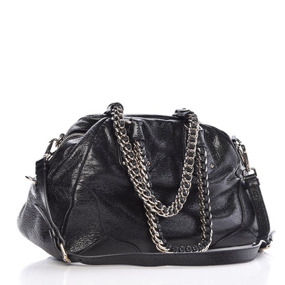 Prada Cervo Lux Chain Shoulder Bag Black 4 of 14