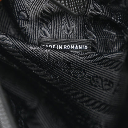 Prada Tessuto Nylon Saffiano Double Buckle Messenger Shoulder Bag Black 7 of 12