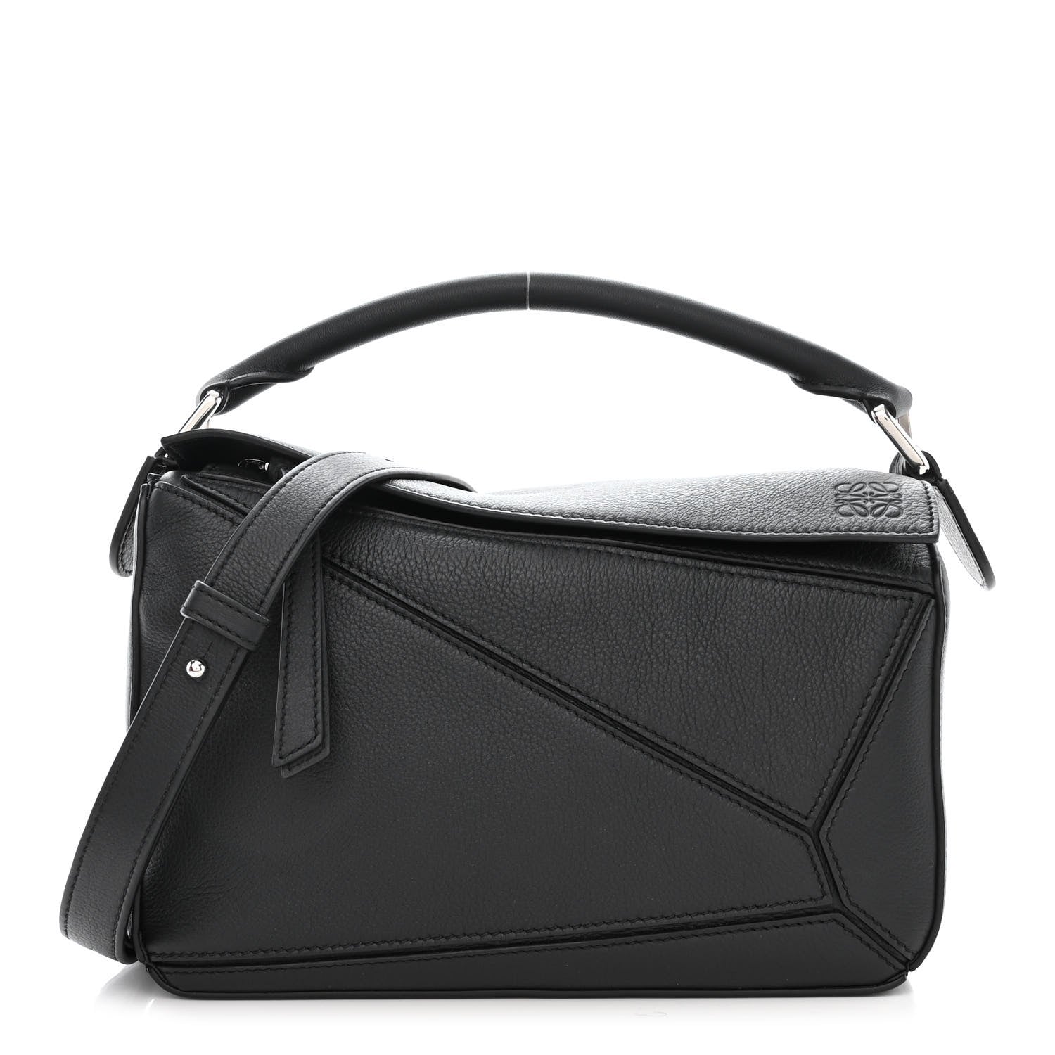Loewe Calfskin Small Puzzle Bag Black 1 of 10