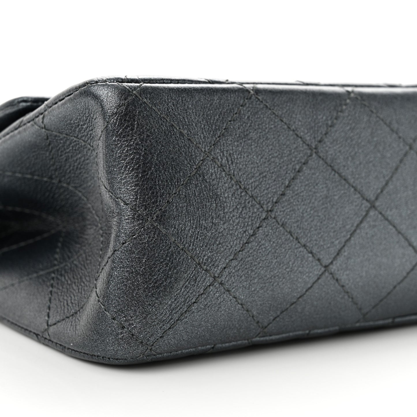 Metallic Calfskin Quilted 2.55 Reissue 227 Flap Charcoal