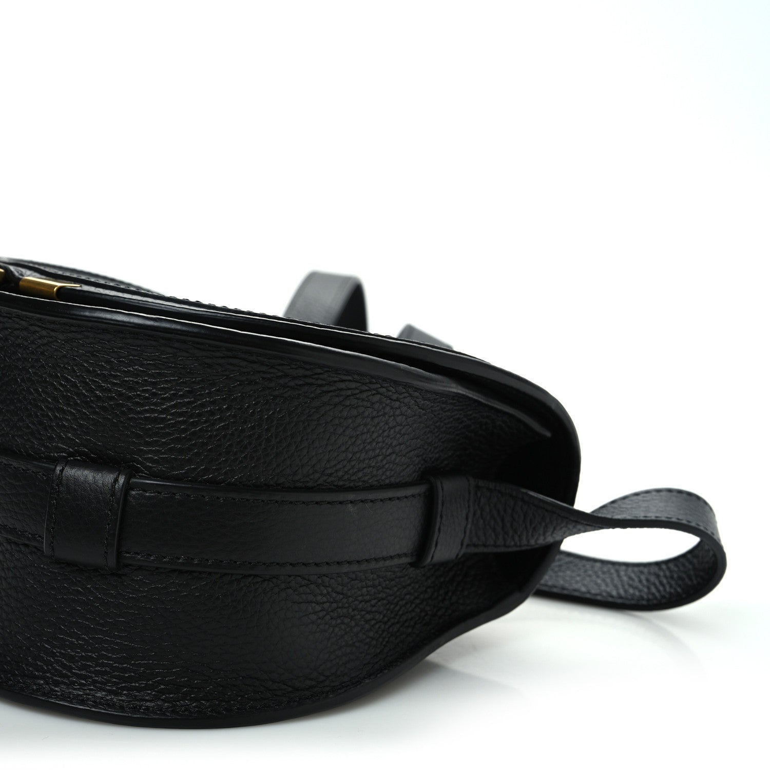 Chloe Grained Calfskin Small Marcie Saddle Bag Black 11 of 12