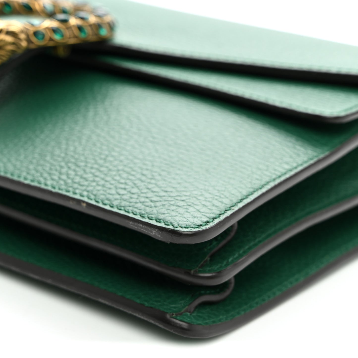 Pebbled Calfskin Small Dionysus Shoulder Bag Emerald