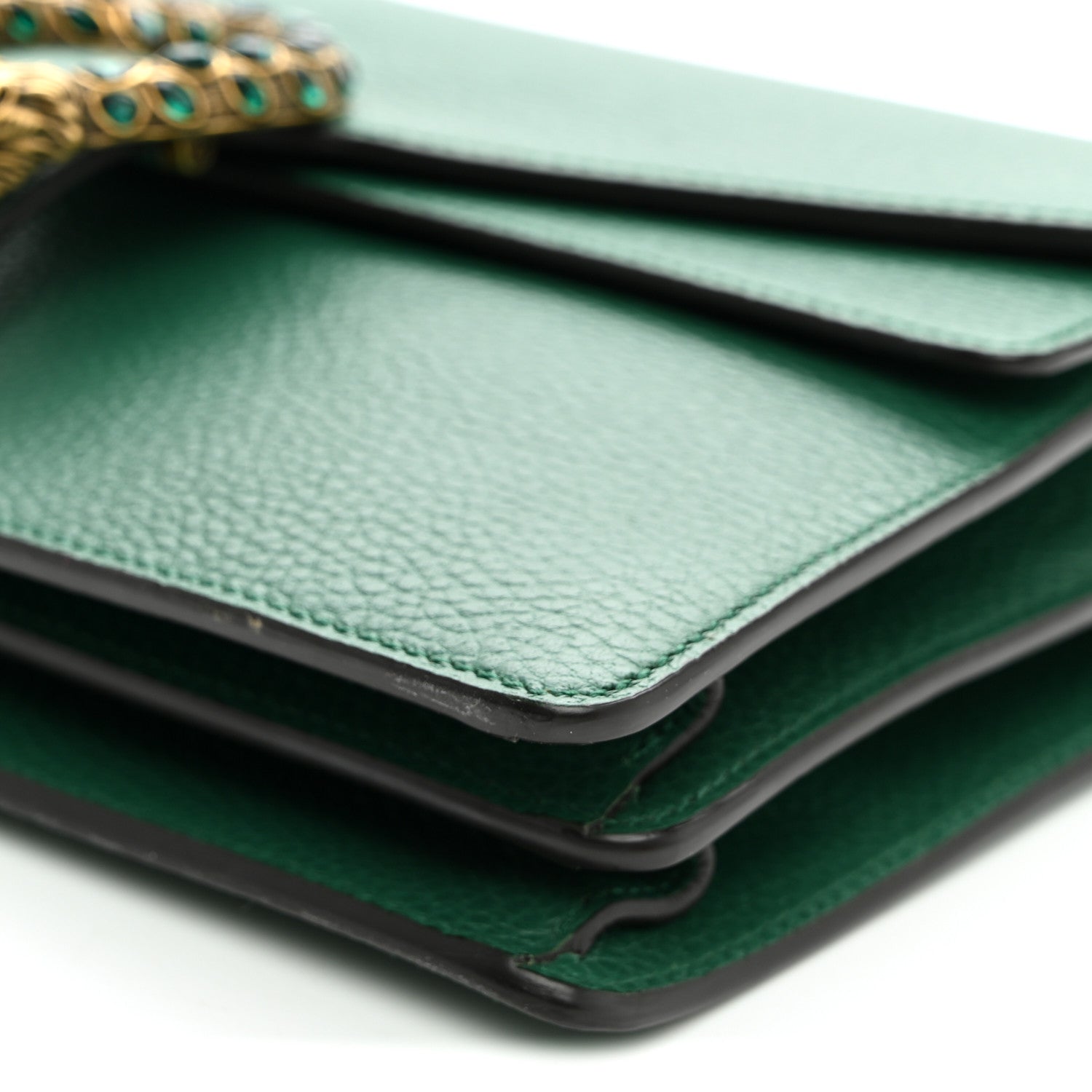 Gucci Pebbled Calfskin Small Dionysus Shoulder Bag Emerald 9 of 9
