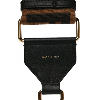 Fendi Ribbon Vitello Seta FF 1974 Adjustable Strap You Fango Marrone Black 5 of 9