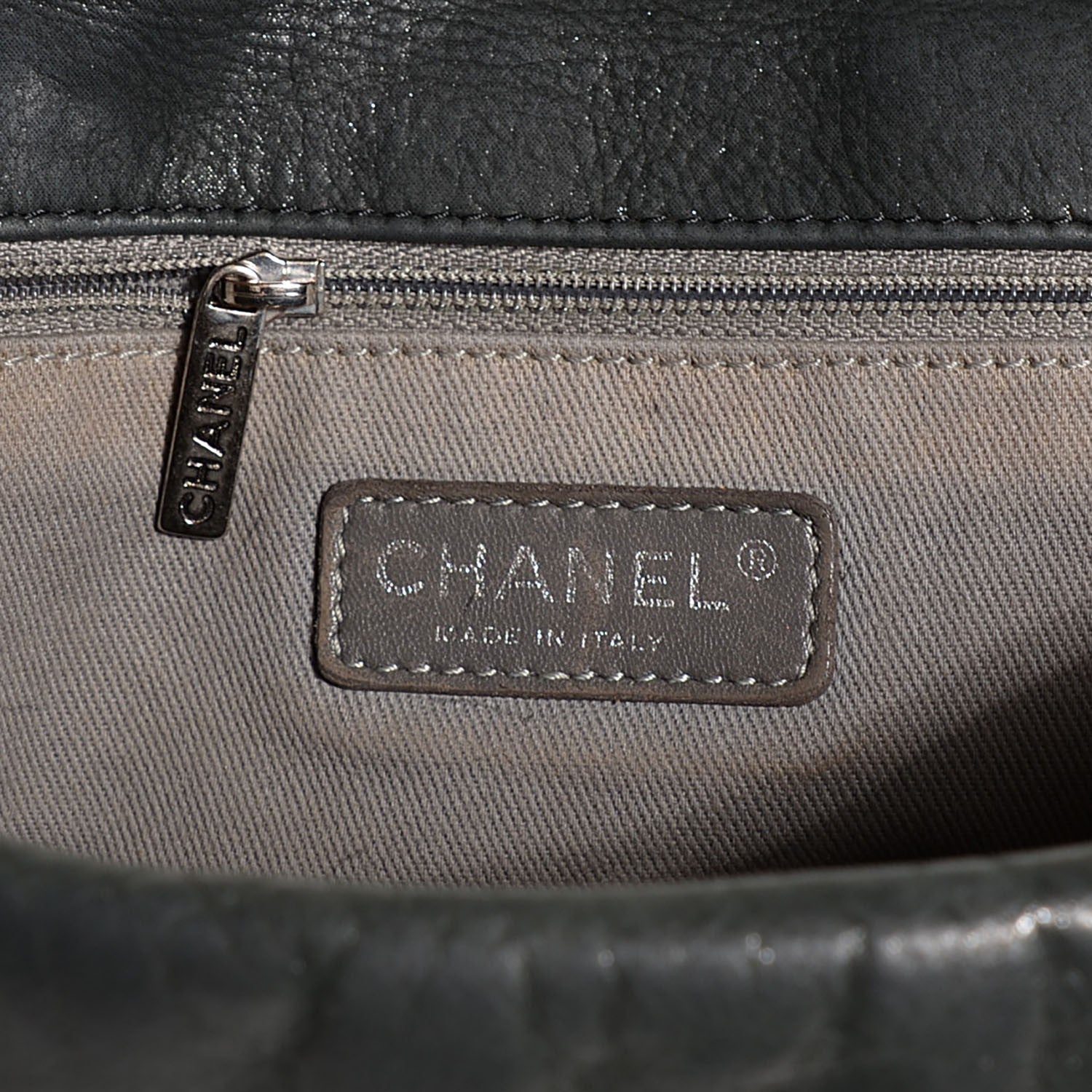 Chanel Iridescent Calfskin Glint Accordion Flap Black 6 of 7