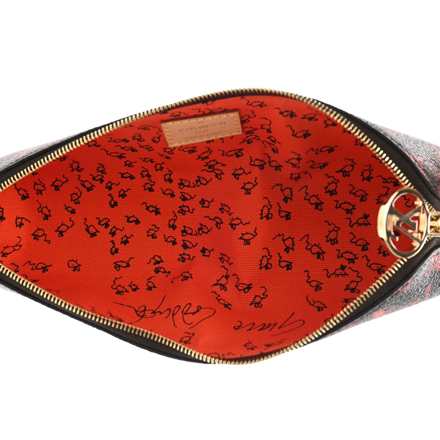 Catogram Elizabeth Pouch Orange Marron