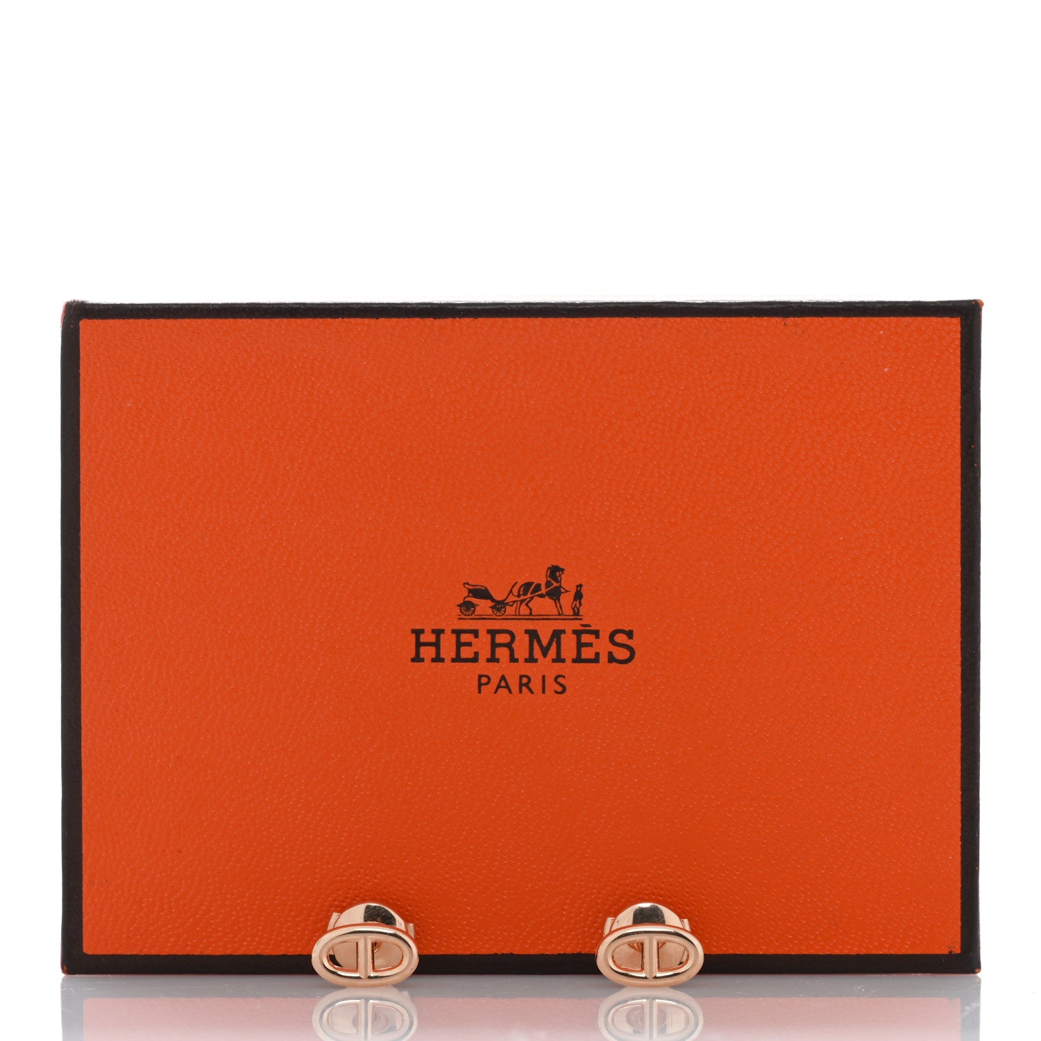 Hermes 18K Rose Gold TPM Farandole Stud Earrings 5 of 5