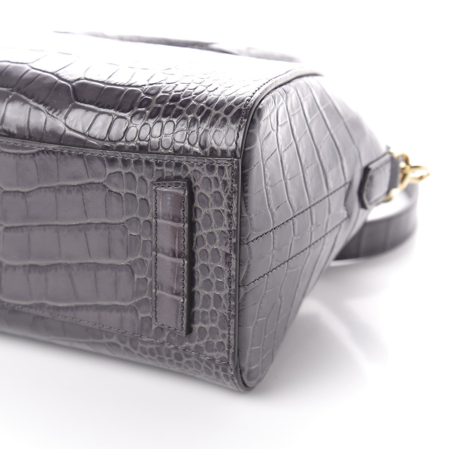 Givenchy Calfskin Crocodile Embossed Mini Antigona Storm Grey 10 of 10