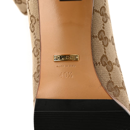 Gucci Monogram Over the Knee Boots 40.5 Beige Ebony 6 of 7