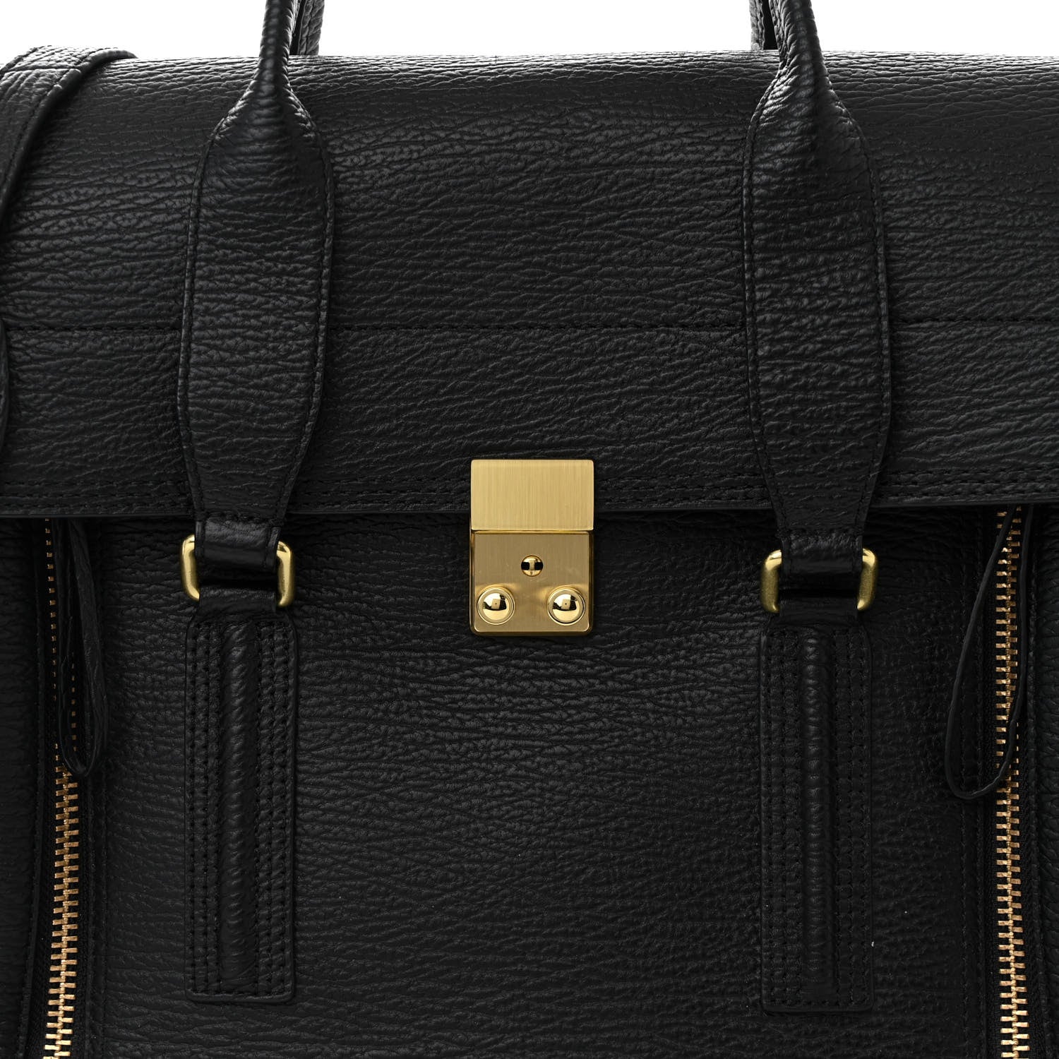 3.1 Phillip Lim Textured Calfskin Medium Pashli Satchel Black 8 of 10
