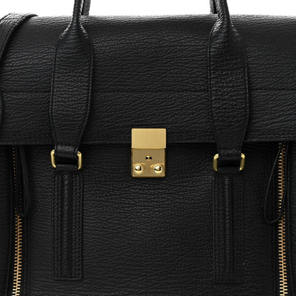3.1 Phillip Lim Textured Calfskin Medium Pashli Satchel Black 8 of 10
