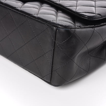 Chanel Lambskin Quilted Maxi Double Flap Black 9 of 15