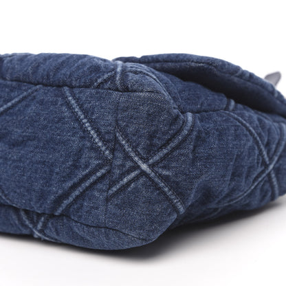 Chanel Denim Quilted Large 19 Flap Blue 10 of 12