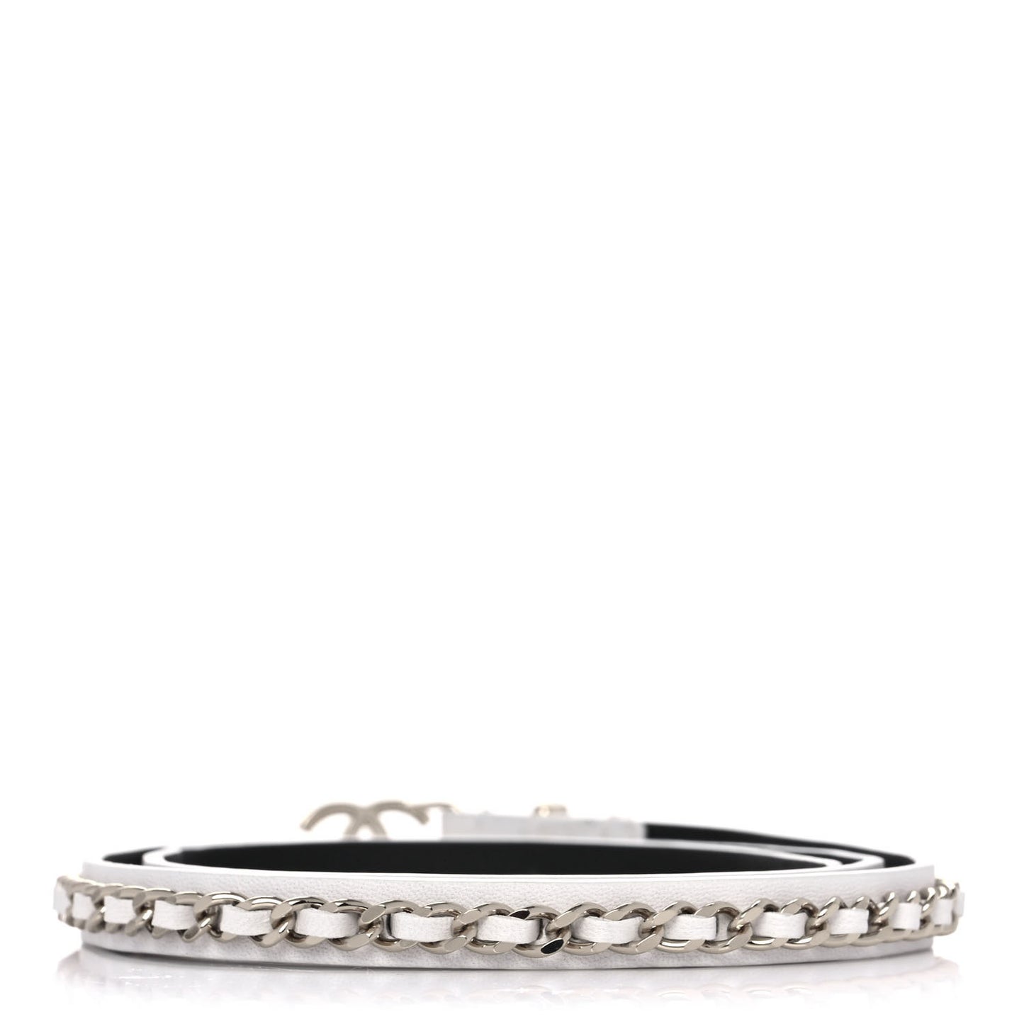 Lambskin CC Chain Belt 70 28 White