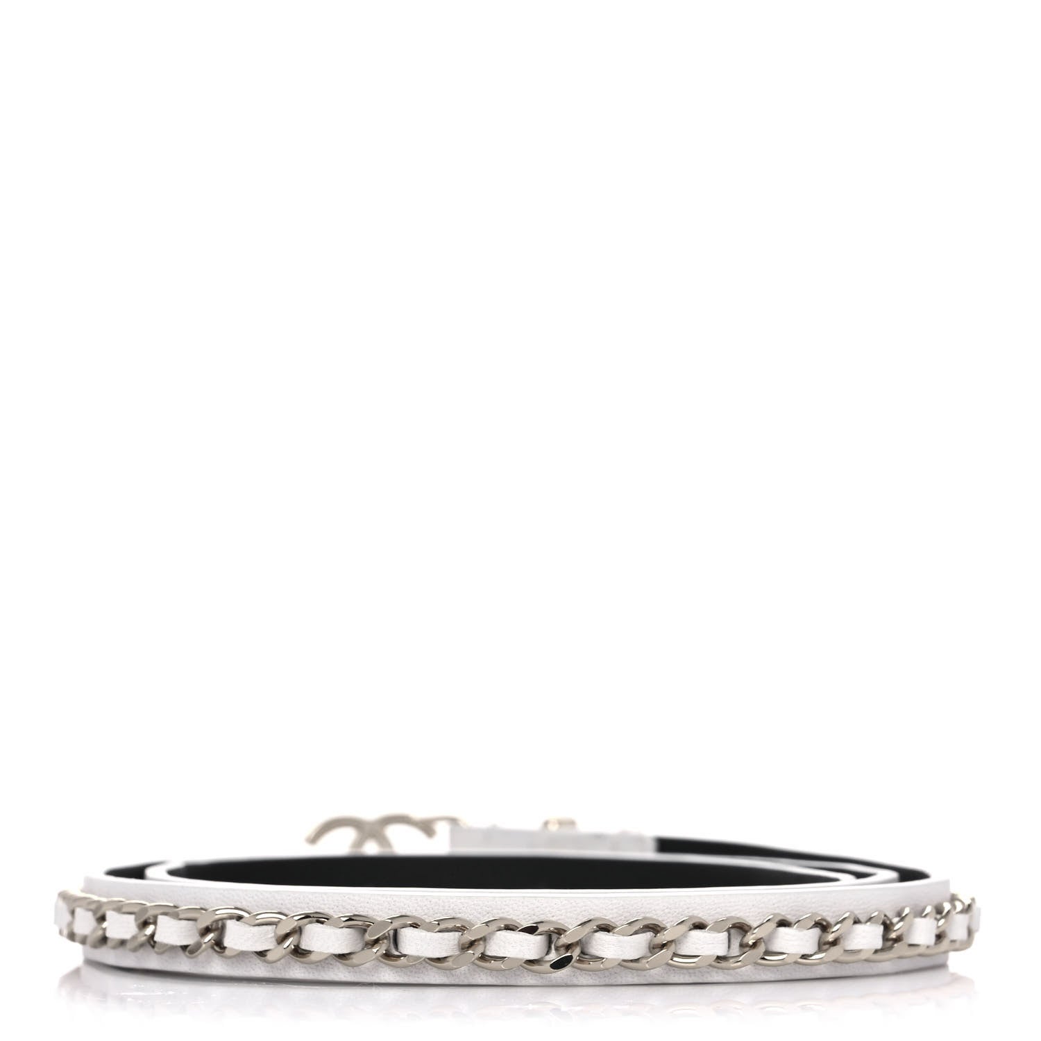 Chanel Lambskin CC Chain Belt 70 28 White 2 of 5