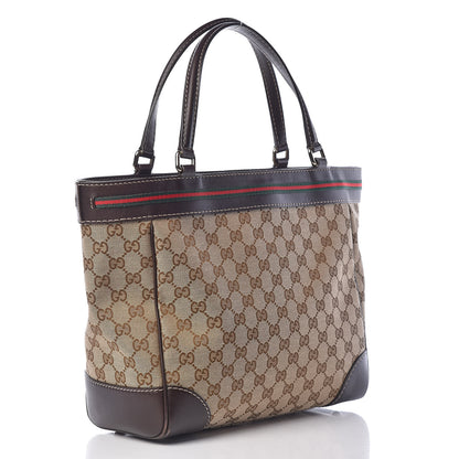 Gucci Monogram Web Medium Mayfair Tote Dark Brown 3 of 14
