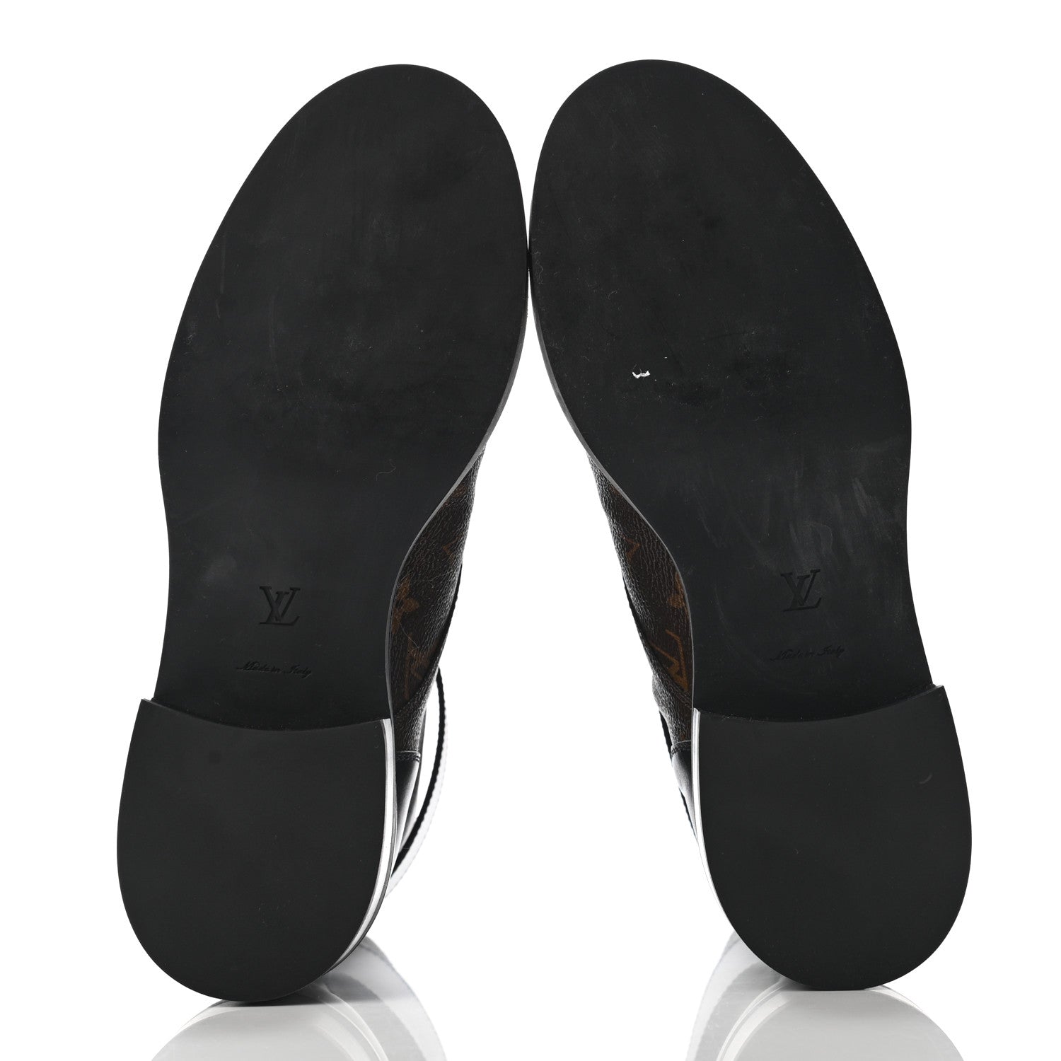 Louis Vuitton Monogram Calfskin Wonderland Flat Ranger Boots 40 Black 5 of 11