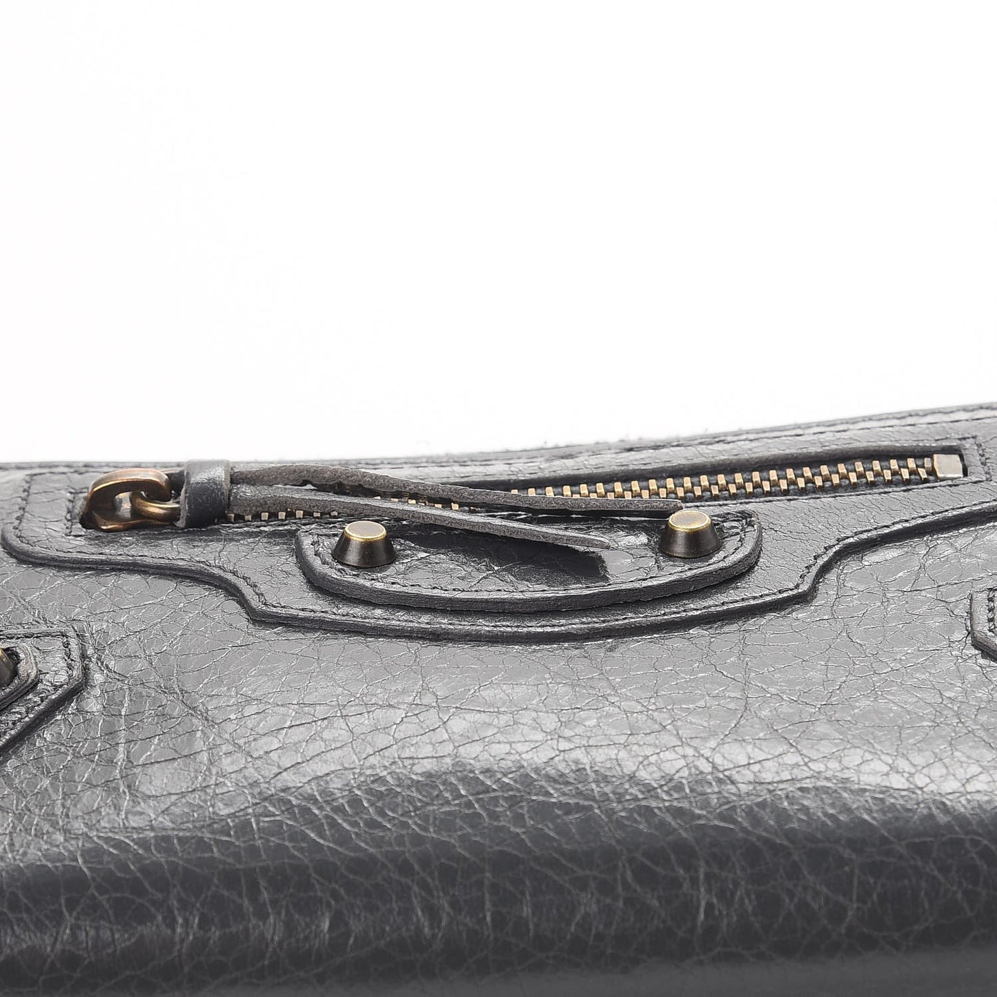 Agneau Classic Hardware Continental Zip Around Wallet Gris Fossile