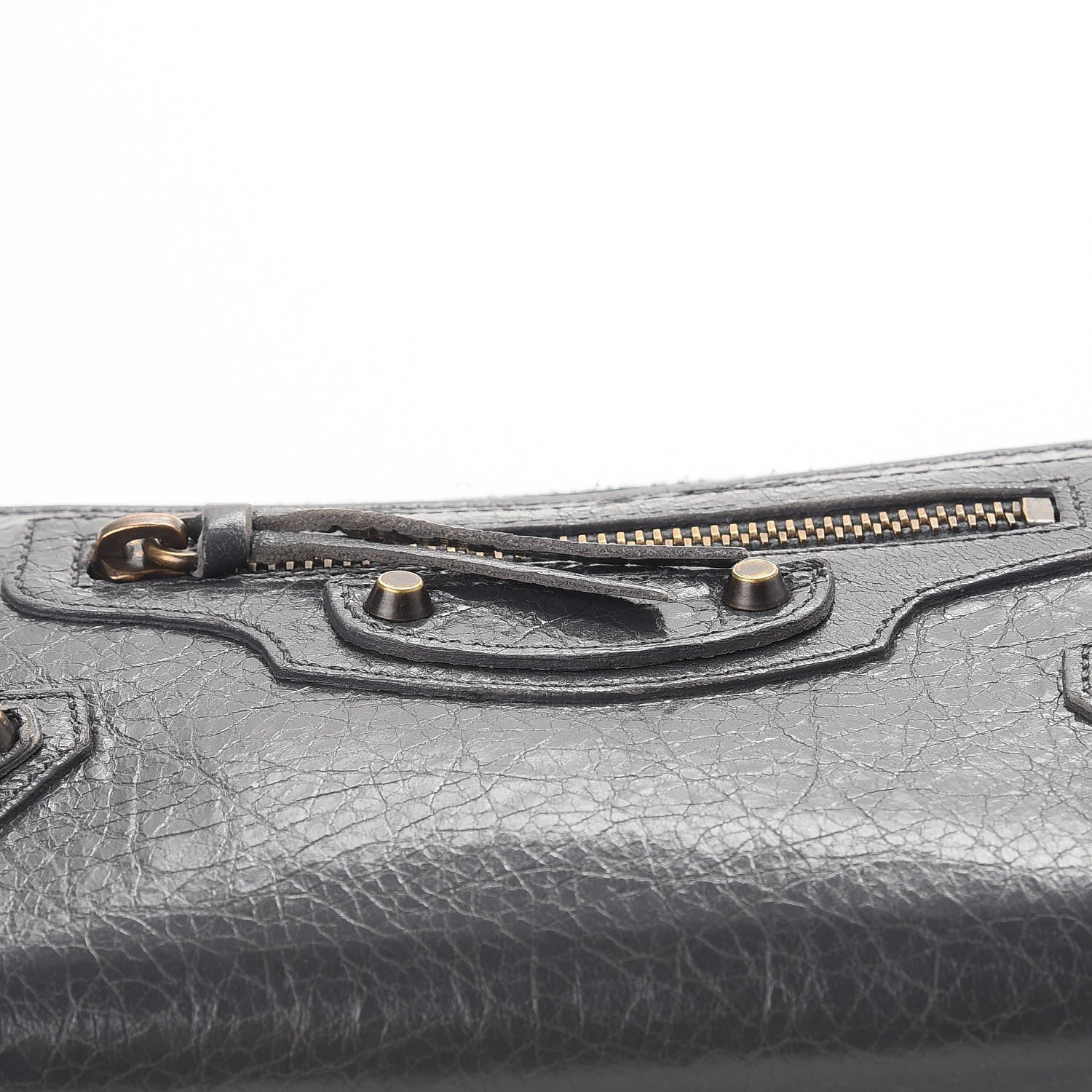 Balenciaga Agneau Classic Hardware Continental Zip Around Wallet Gris Fossile 11 of 11