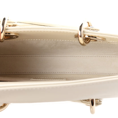 Christian Dior Patent Cannage Small Lady D-Joy White 5 of 12