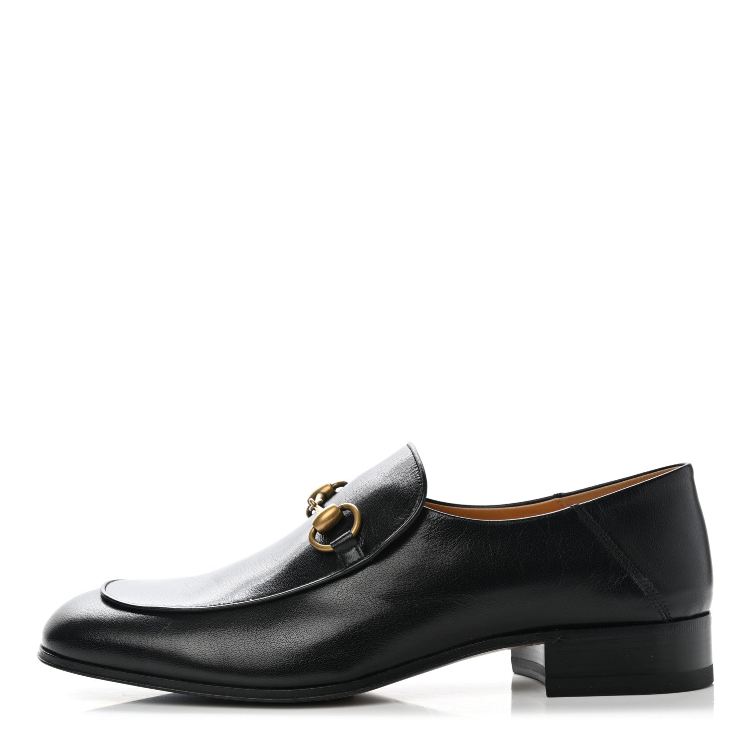 Gucci Goatskin Mens Horsebit Loafers 8 Black 1 of 10