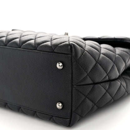 Chanel Caviar Quilted Large Coco Handle Flap Black 9 of 9
