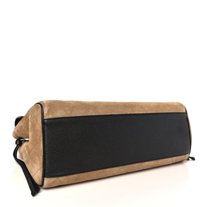 Chanel Grained Calfskin Suede Urban Essentials Large Shopping Bag Dark Beige Black Dark Beige Black 4 of 10
