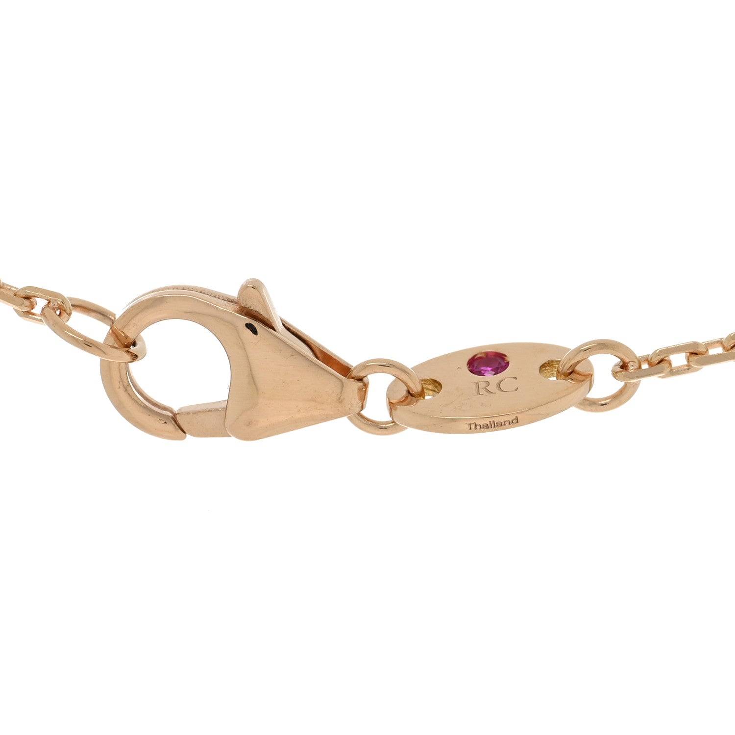 Roberto Coin 18K Rose Gold Diamond Chrysoprase Small Venetian Princess Pirouette Pave Pendant Necklace 5 of 5