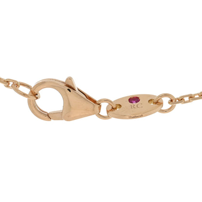Roberto Coin 18K Rose Gold Diamond Chrysoprase Small Venetian Princess Pirouette Pave Pendant Necklace 5 of 5
