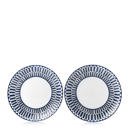 Hermes Porcelain Bleus d'Ailleurs Small Plate Set of 2 1 of 4