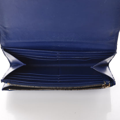 Saint Laurent Patent Belle De Jour Flap Wallet Blue 7 of 11