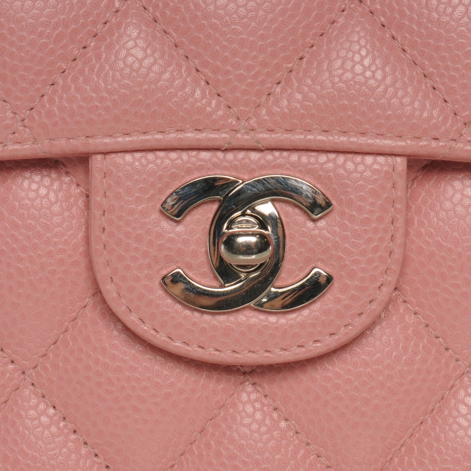 Chanel Caviar Jumbo Single Flap Pink 5 of 8