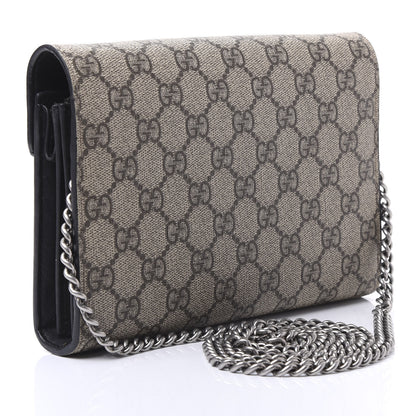 Gucci GG Supreme Monogram Mini Dionysus Chain Wallet Beige Black 2 of 8