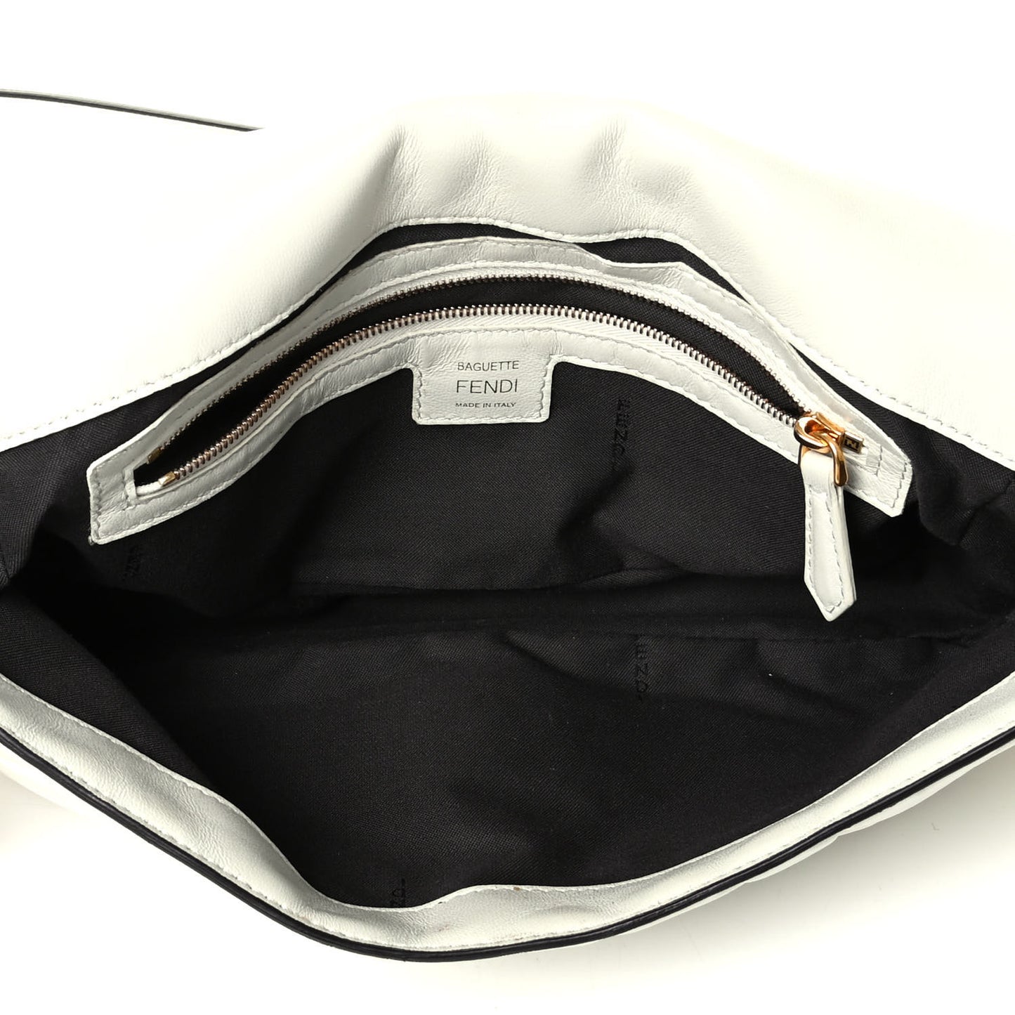 Nappa FF 1974 Embossed Baguette White