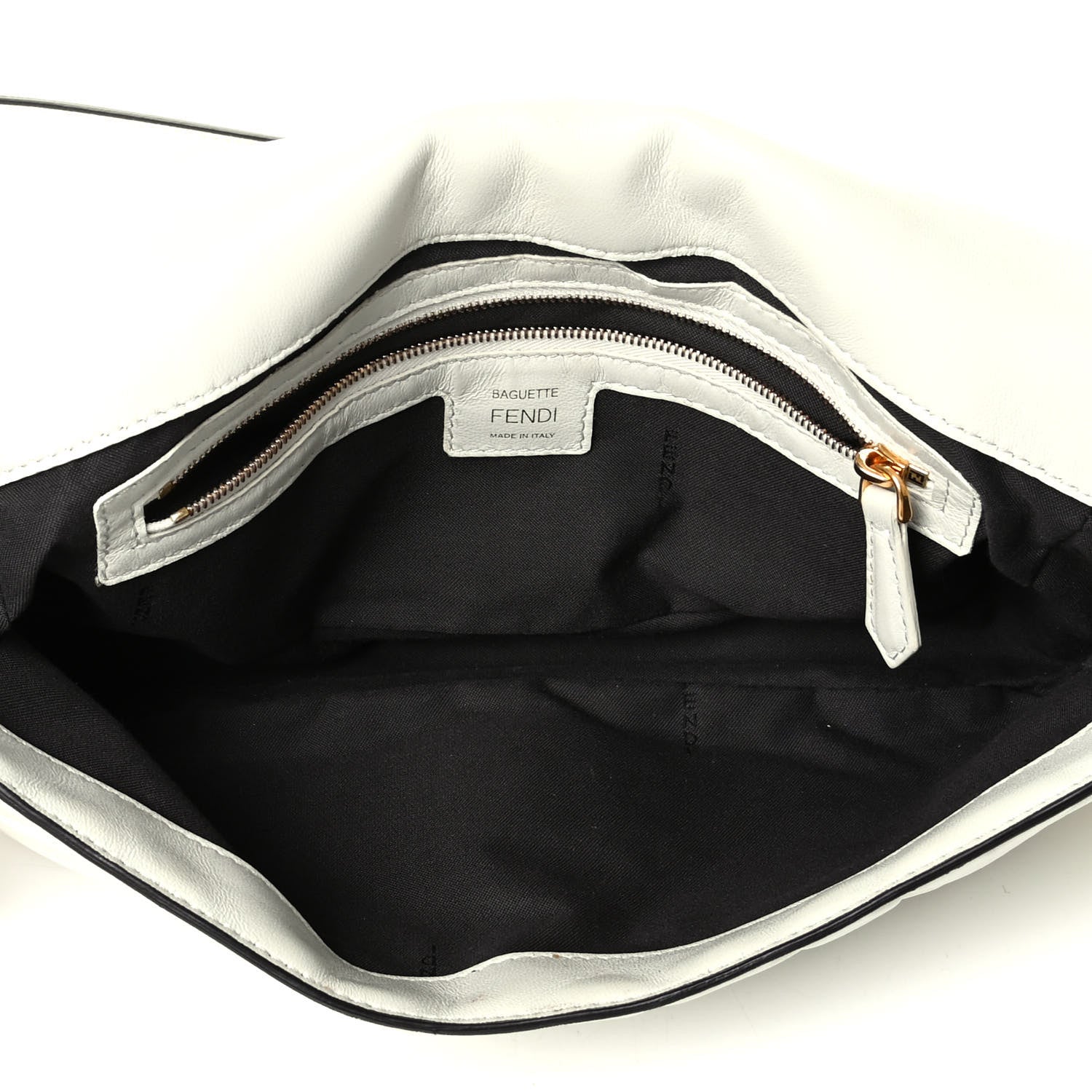 Fendi Nappa FF 1974 Embossed Baguette White 4 of 7
